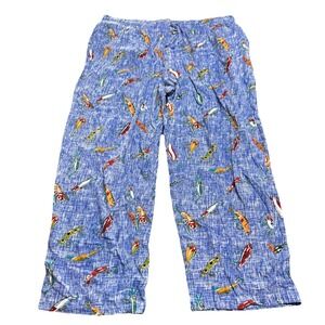 David Carey Originals All Over Print Fishing Lure Pajama Pants Men's XL
